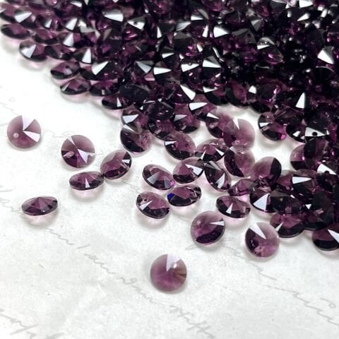 Swarovski 6428 Xilion Yuvarlak 6mm Amethyst (204) - Mor Kolye Ucu