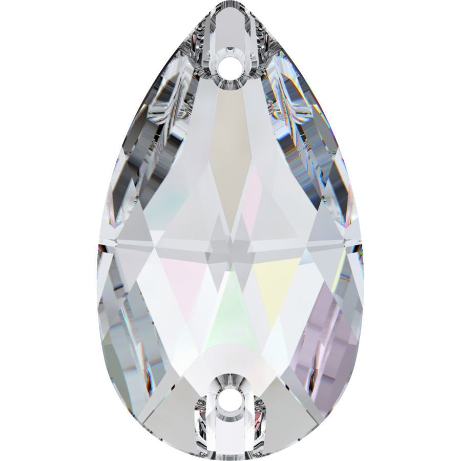 Swarovski 3230 Damla 12x7mm Crystal AB (001AB) Foyalı Damla Dikme Taş