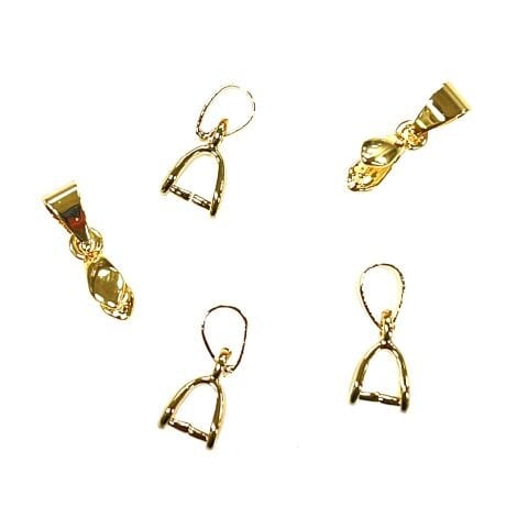 Kolye Ucu Aparatı - Pirinç - Gold Kaplamalı - Orta boy