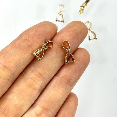 Kolye Ucu Aparatı - Pirinç - Gold Kaplamalı - Orta boy