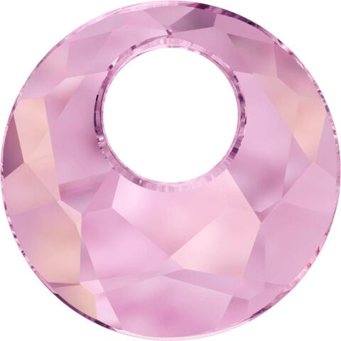 Swarovski 6041 Yuvarlak 18mm Crystal Lilac Shadow (001LISH) - Yuvarlak Şekilli Tek Delikli Lila Renkli Kolye Ucu
