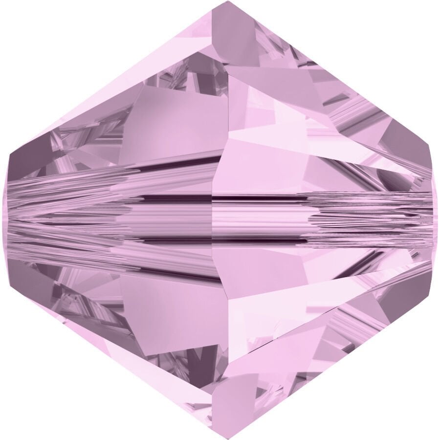 Celestial 4mm Bicone Piramit Boncuk Rosaline (508) - Açık Pembe Renkli Boncuk