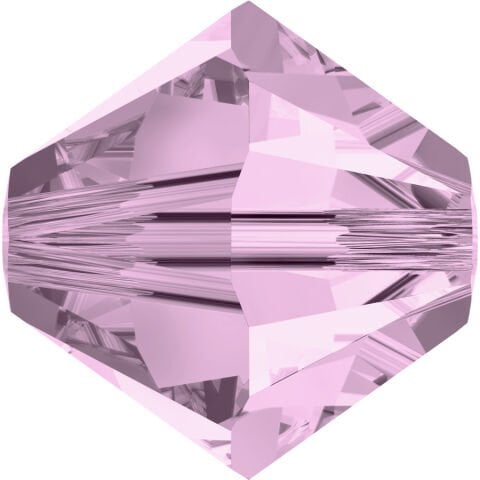 Celestial 4mm Bicone Piramit Boncuk Rosaline (508) - Açık Pembe Renkli Boncuk