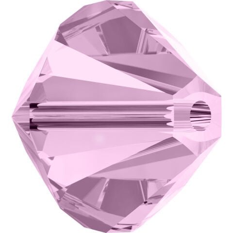 Celestial 4mm Bicone Piramit Boncuk Rosaline (508) - Açık Pembe Renkli Boncuk