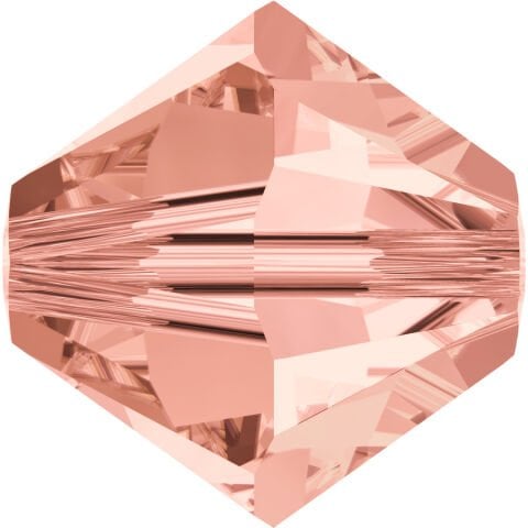 Celestial 4mm Bicone Piramit Boncuk Rose Peach (262) - Şeftali Pembesi Renkli Boncuk