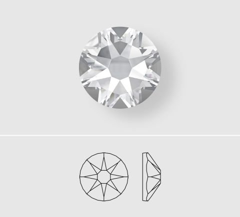 Swarovski 2088 Altı Düz SS16 Crystal Aurum (001AUR) Foyalı - Altın Renkli Kristal Taş