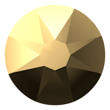 Swarovski 2088 Altı Düz SS16 Crystal Aurum (001AUR) Foyalı - Altın Renkli Kristal Taş