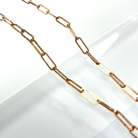 Ham Pirinç Ataç Zincir 2,8x6,3mm Kaplamasız - Metre Seçenekleri Mevcuttur