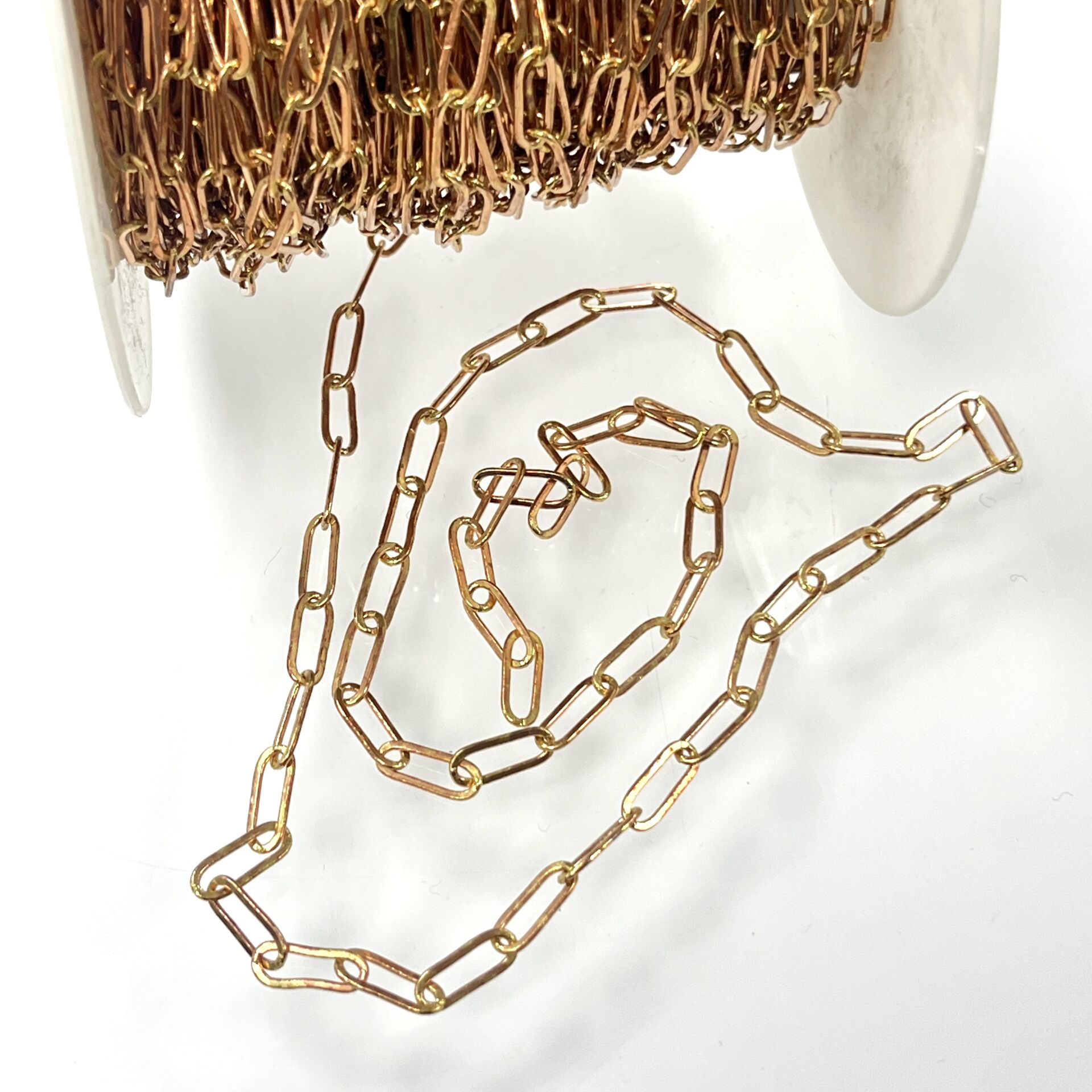 Ham Pirinç Ataç Zincir 4,5x12mm Kaplamasız - Metre Seçenekleri Mevcuttur