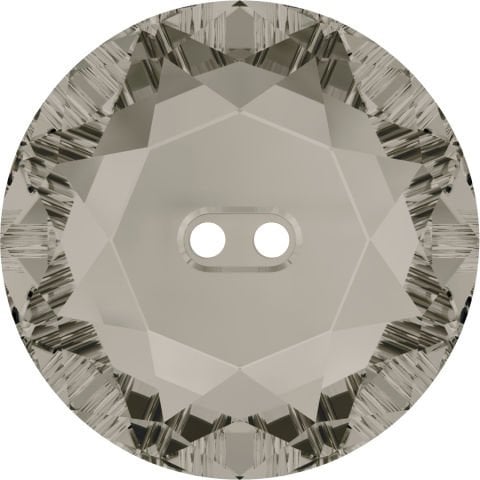 Swarovski 3014 Düğme 16mm Crystal Satin (001SAT) M - Yuvarlak Gri Renkli Ortadan Dikilebilir Düğme