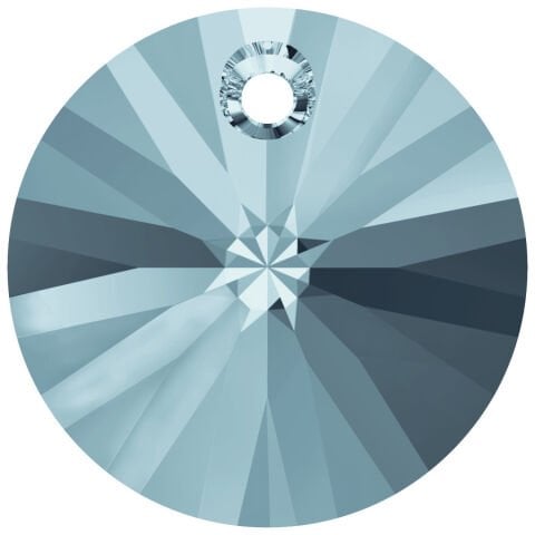 Swarovski 6428 Xilion Yuvarlak 8mm Aquamarine (202) - Mavi Kolye Ucu