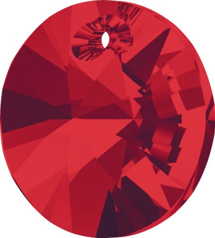 Swarovski 6428 Xilion Yuvarlak 8mm Light Siam (227) - Kırmızı Kolye Ucu