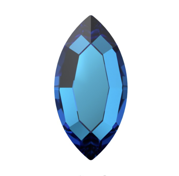Swarovski 2200 Navette 4x2mm Crystal Bermuda Blue (001BBL) - Lacivert Mekik Altı Düz Mini Kristal Taş
