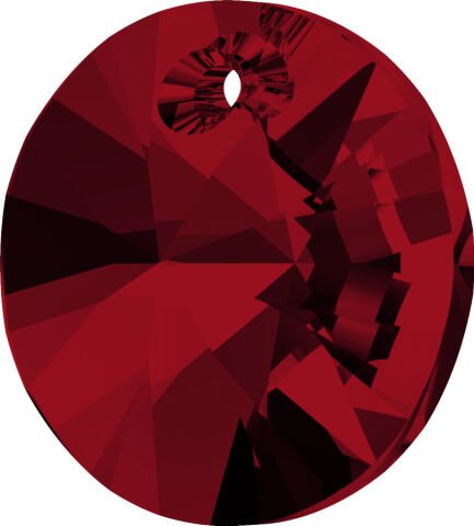 Swarovski 6428 Xilion Yuvarlak 8mm Siam (208) - Koyu Kırmızı Kolye Ucu