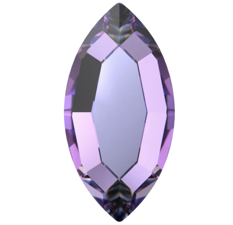 Swarovski 2200 Navette 4x2mm Crystal Vitrail Light F (001VL) - Pembe Mor Renkli Mekik Altı Düz Mini Kristal Taş