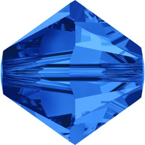 Celestial 4mm Bicone Piramit Boncuk Sapphire (206) - Mavi Renkli Boncuk