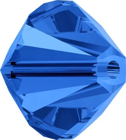 Celestial 4mm Bicone Piramit Boncuk Sapphire (206) - Mavi Renkli Boncuk