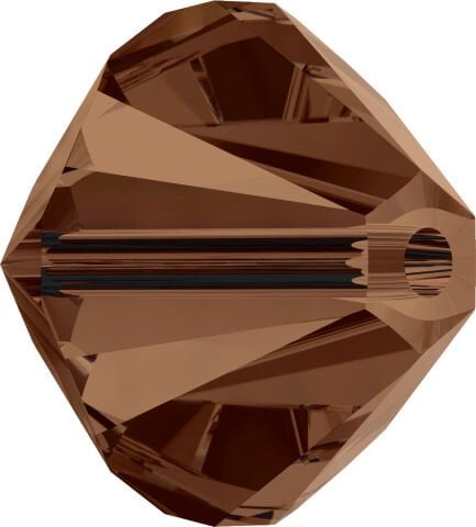 Celestial 4mm Bicone Piramit Boncuk Smoked Topaz (220) - Kahverengi Renkli Boncuk