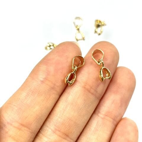 Kolye Ucu Aparatı - Pirinç - Gold Kaplamalı - Küçük boy