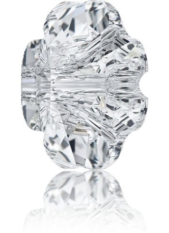 Swarovski 3011 Düğme 14mm Crystal (001) Foyalı - Yonca Şekilli Beyaz Renkli Düğme