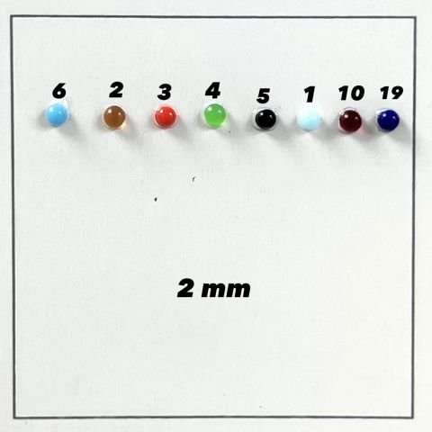 Kapşon Taş 2mm Yuvarlak - 1000 Adet - Renk Seçenekleri Mevcuttur
