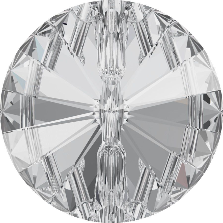 Swarovski 3015 Düğme 16mm Crystal (001) F - Beyaz Kristal Düğme