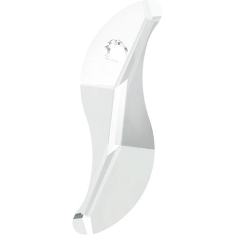 6525 19mm Crystal (001) - S Şeklinde Şeffaf Kolye Ucu