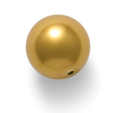 Swarovski 5810 İnci 3mm Crystal Royal Gold Pearl (2034) - Doygun Altın Renkte Kristal İnci Boncuk