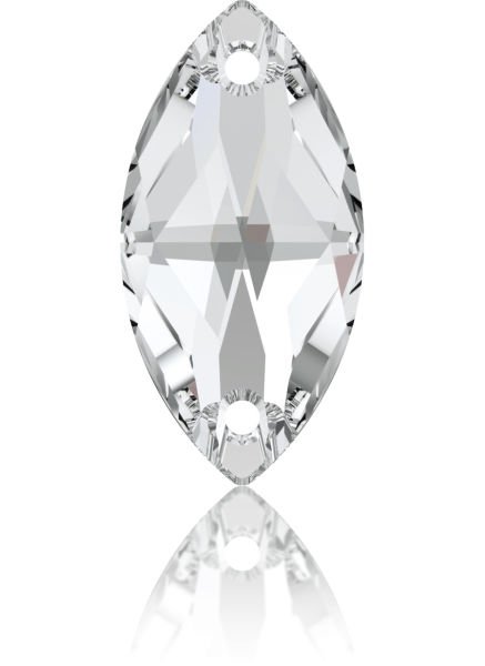 Swarovski 3223 Mekik 18x9mm Crystal (001) Foyalı - Beyaz Kristal Dikme Taş