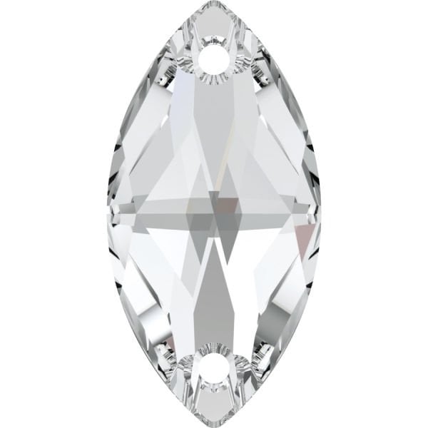 Swarovski 3223 Mekik 18x9mm Crystal (001) Foyalı - Beyaz Kristal Dikme Taş