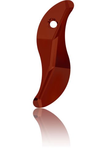 6525 19mm Crystal Red Magma (001REDM) - S Şeklinde Kiremit Kırmızısı Kolye Ucu