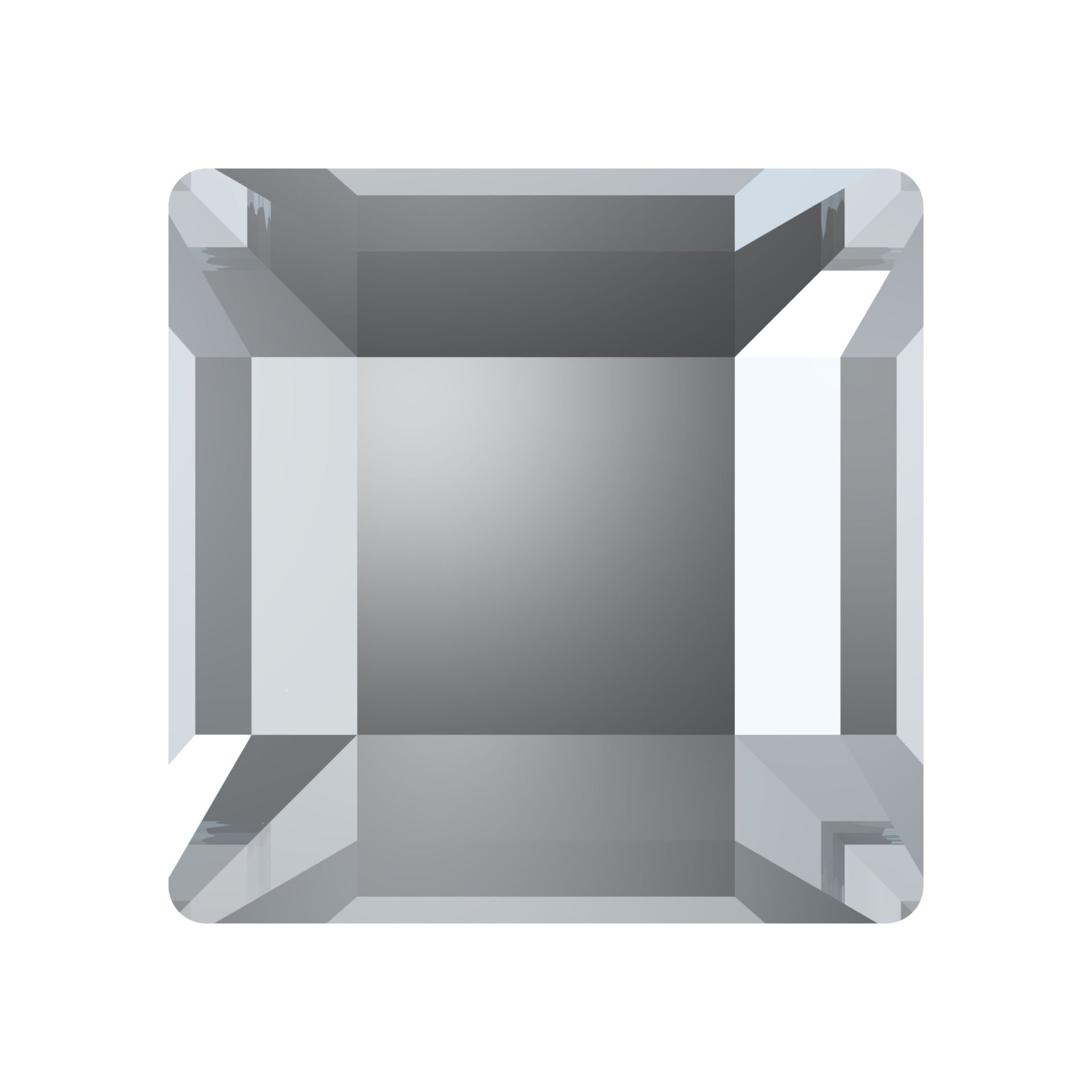 2400 2,2mm Crystal (001) Foyalı - Kare Şeklinde Beyaz Altı Düz Mini Kristal Taş