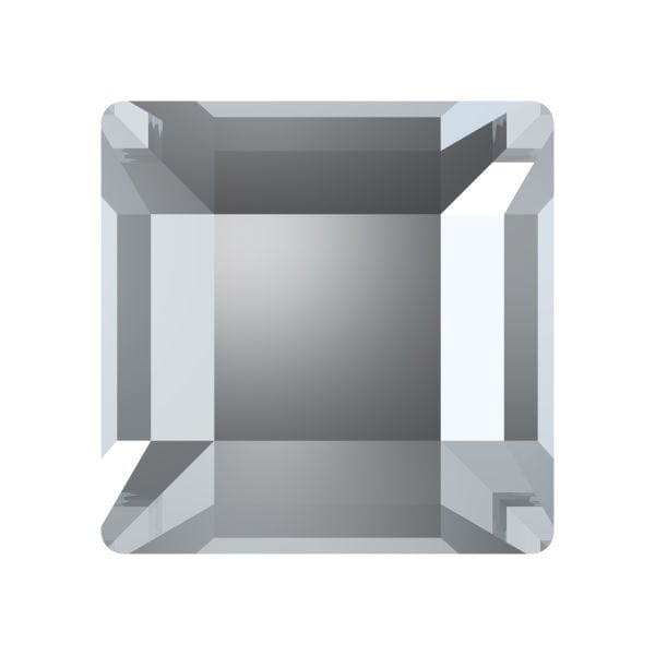 2400 2.2mm Crystal (001) Foiled - Square Shaped White Flat Bottom Mini Crystal Stone