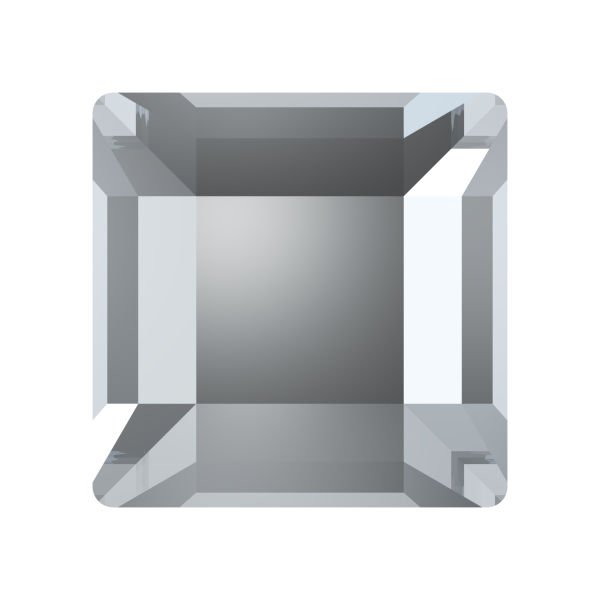 2400 2.2mm Crystal (001) Foiled - Square Shaped White Flat Bottom Mini Crystal Stone