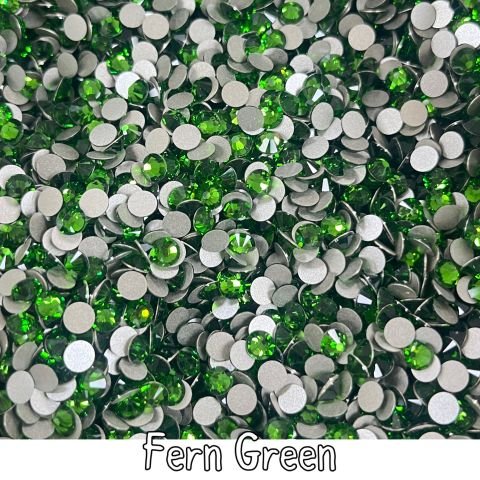 Celestial Altı Düz SS20 (5mm)  Yuvarlak Kristal Taş - Yeşil Renk Seçenekleri