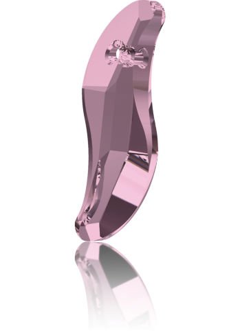 6525 19mm Crystal Astral Pink (001AP) - S Şeklinde Pembe Kolye Ucu