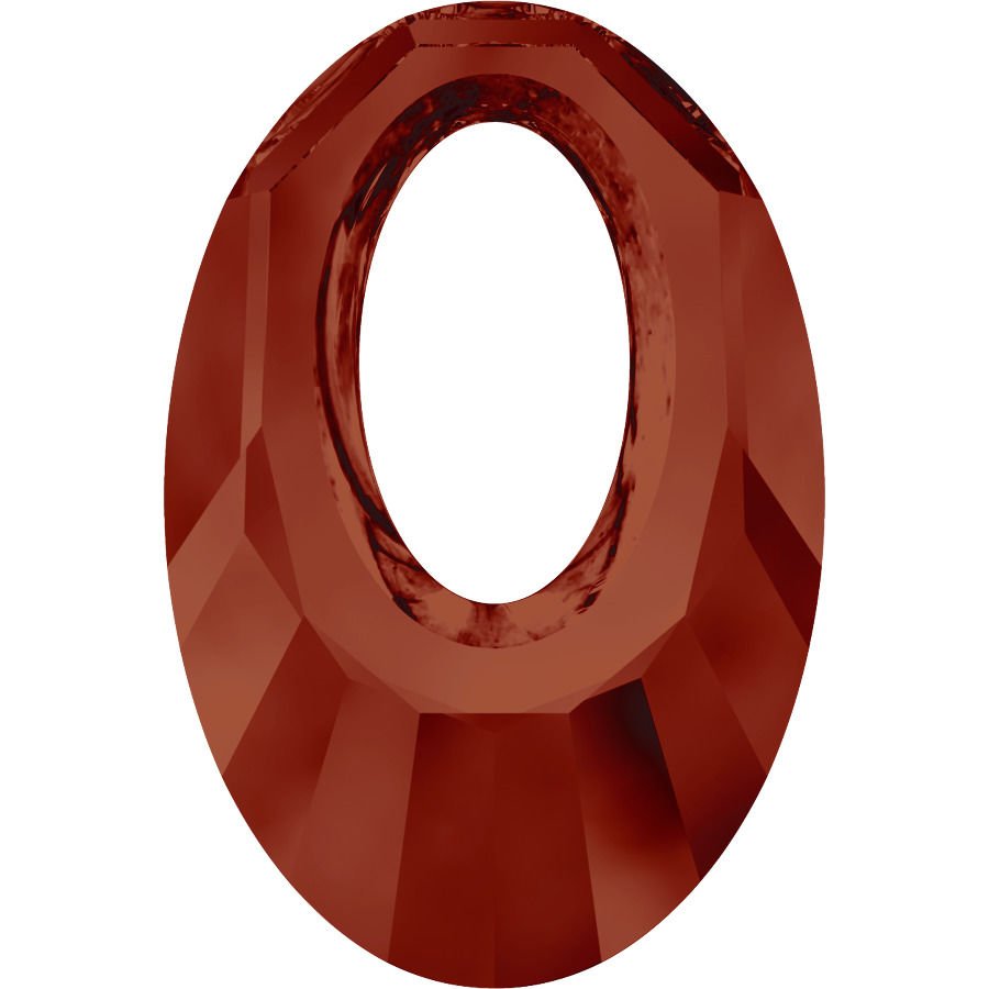 6040 40mm Crystal Red Magma (001REDM) - Kiremit Kırmızısı Helios Kolye Ucu