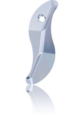 6525 19mm Crystal Blue Shade (001BLSH) - S Şeklinde Buz Mavisi Kolye Ucu