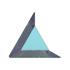 2711 3.3mm Crystal AB (001AB) Foiled Flat Bottom Triangle Mini Stone