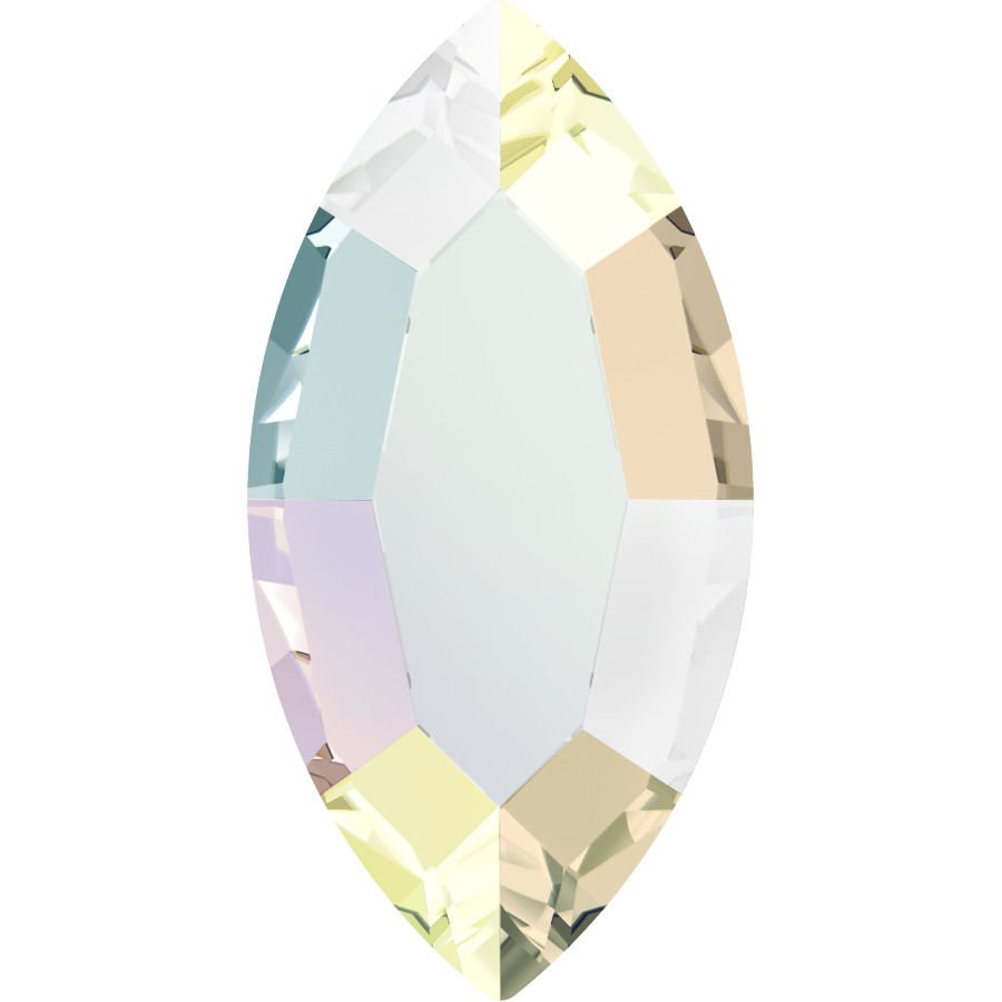 2200 4x2mm Crystal AB (001AB) F - Mekik Şekilli Janjan Mini Kristal Taş
