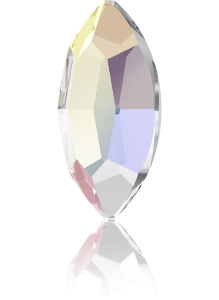 2200 4x2mm Crystal AB (001AB) F - Mekik Şekilli Janjan Mini Kristal Taş