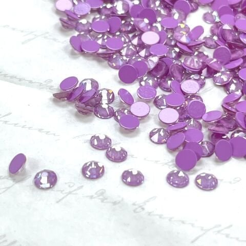Swarovski 2088 SS20 Crystal Paradise Purple Lux (001 L181L) Unfoiled - Yuvarlak Altı Düz Foyasız Mor Kristal Taş