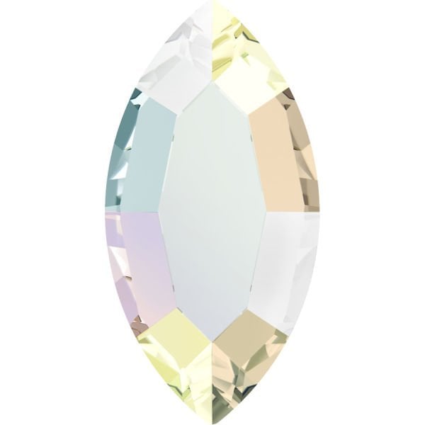 Swarovski 2200 8x4mm Crystal AB (001AB) Hotfix Shuttle