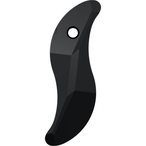 6525 19mm Jet (280) - S Şeklinde Siyah Kolye Ucu