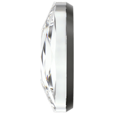 2603 4x3mm Crystal Foyalı - Oval Altı Düz Mini Kristal Taş