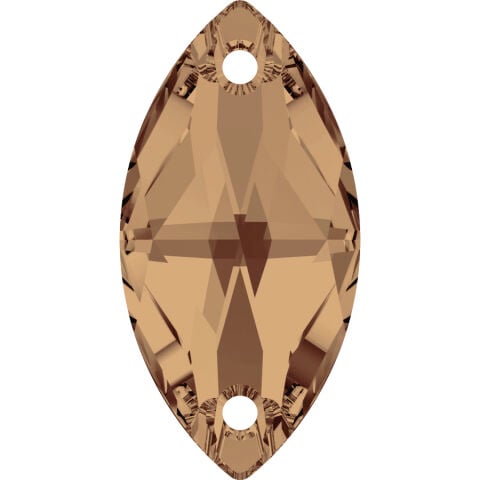 Swarovski 3223 Navette 12x6mm Crystal Bronze Shade (001BRSH) F - Parlak Bronz Renkli Dikme Taş