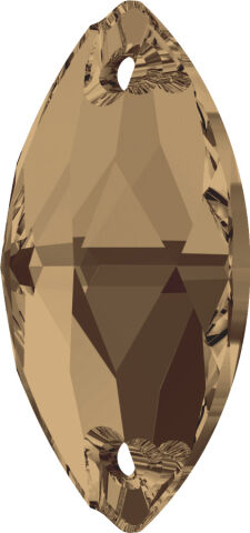 Swarovski 3223 Navette 12x6mm Crystal Bronze Shade (001BRSH) F - Parlak Bronz Renkli Dikme Taş
