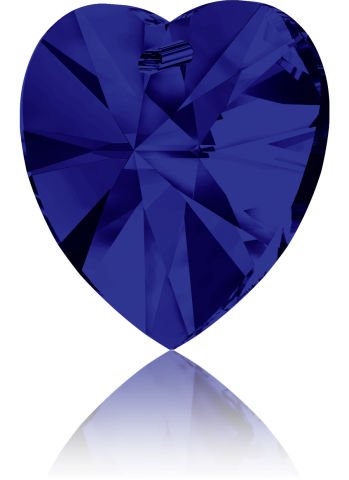 Swarovski 6228 Kalp 18mm Majestic Blue (296) - Lacivert Renkli Kolye Ucu