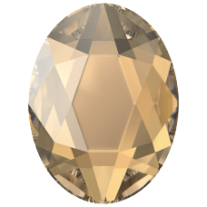 Swarovski 2603 Oval 4x3mm Crystal Golden Shadow (001GSHA) Foyalı - Altın Renkli Altı Düz Mini Kristal Taş