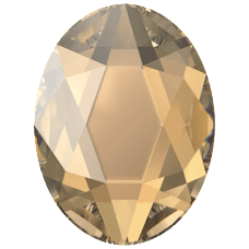 2603 4x3mm Crystal Golden Shadow (001GSHA) Foiled - Gold Oval Flat Bottom Mini Crystal Stone